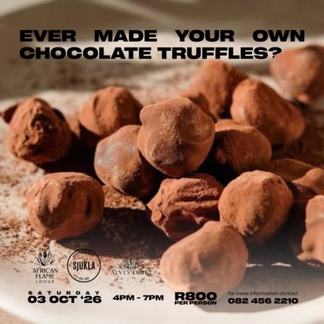 Chocolate truffle workshop – African Flame Lodge Facebook post