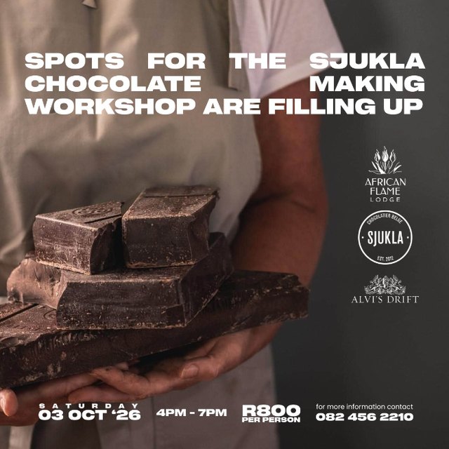 Sjukla chocolate making workshop – African Flame Lodge Facebook post