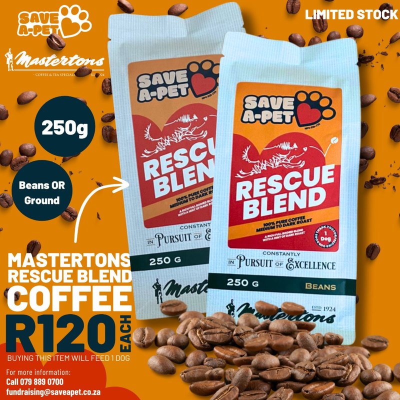 Mastertons Rescue Blend coffee fundraiser – designed by Meerkat Mango for Save-a-Pet