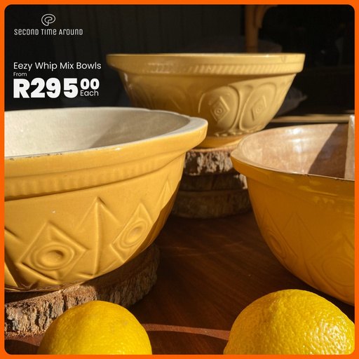 Eezy Whip mixing bowls – product post designed by Meerkat Mango for Second Time Around