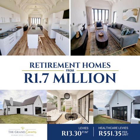 Retirement homes from R1.7 million – social media post designed by Meerkat Mango for The Grand Comoros